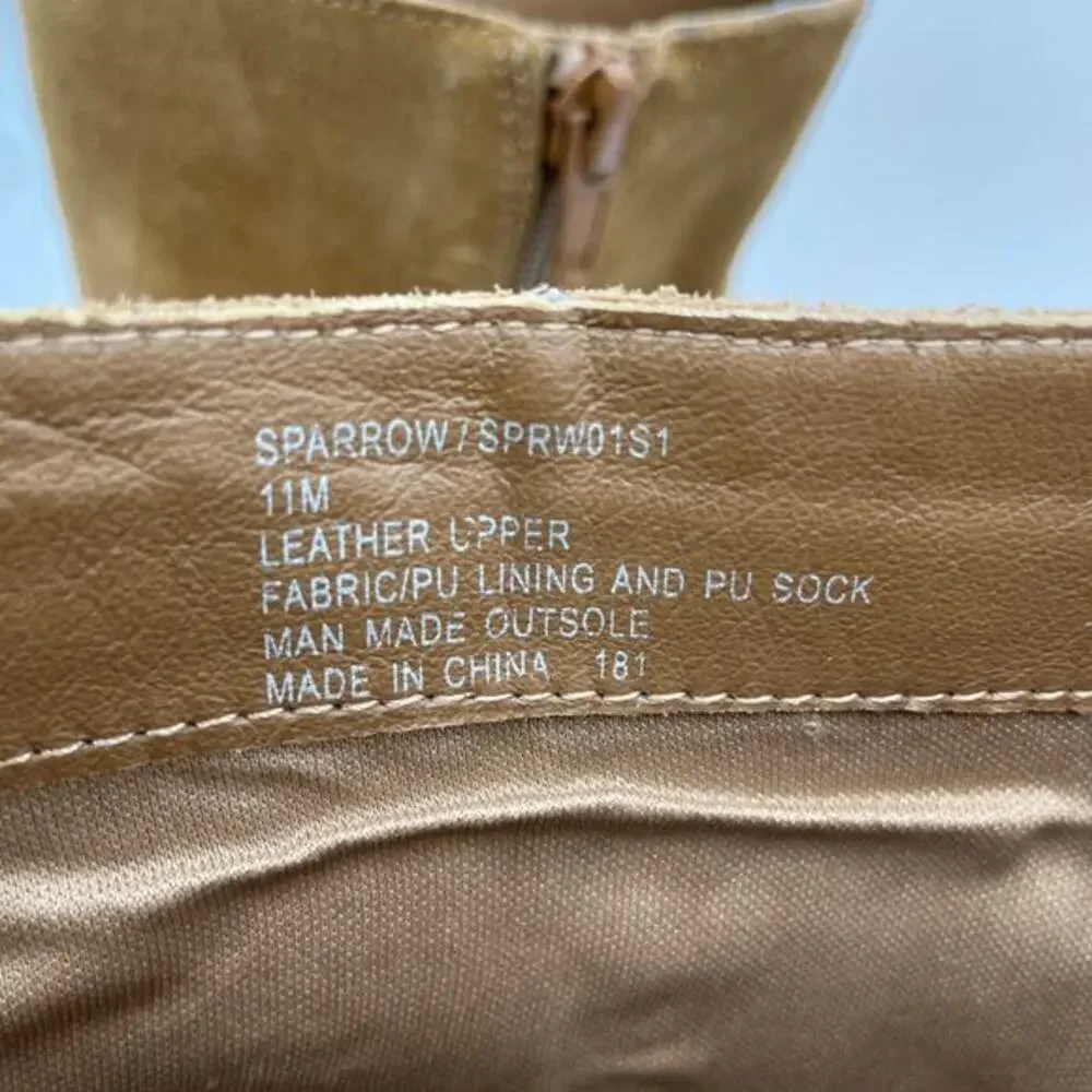Steve Madden Women's Sparrow Ankle Bootie Brown Suede Side Zip Size‎ 11M